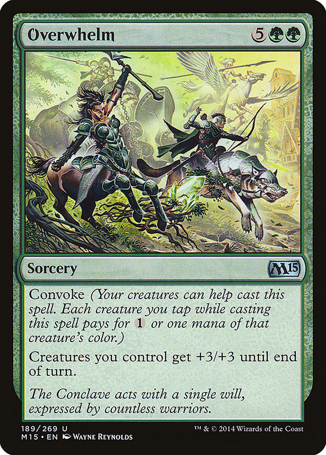 This Is An Image Of The Magic The Gathering Card Overwhelm From The Set Ravnica Remastered - Designed By Artist Wayne Reynolds