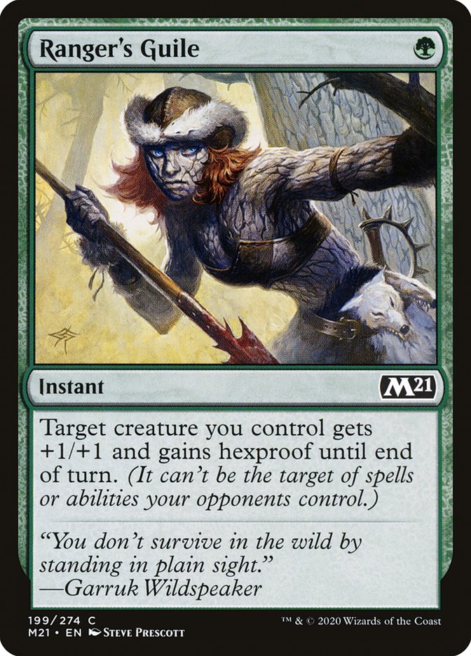 This Is An Image Of The Magic The Gathering Card Ranger's Guile From The Set Core Set 2021 - Designed By Artist Steve Prescott