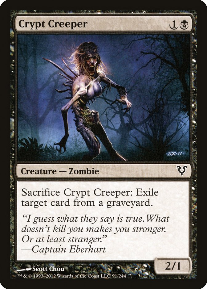 This Is An Image Of The Magic The Gathering Card Crypt Creeper From The Set Avacyn Restored - Designed By Artist Scott Chou