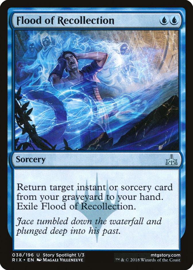 This Is An Image Of The Magic The Gathering Card Flood of Recollection From The Set Commander Legends - Designed By Artist Magali Villeneuve