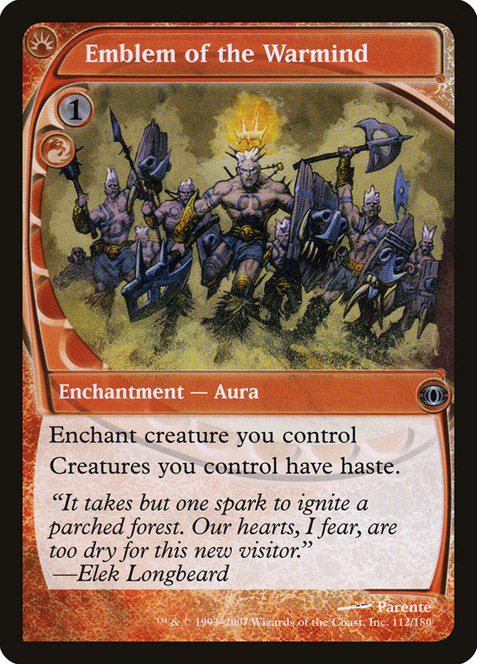 This Is An Image Of The Magic The Gathering Card Emblem of the Warmind From The Set Future Sight - Designed By Artist Paolo Parente