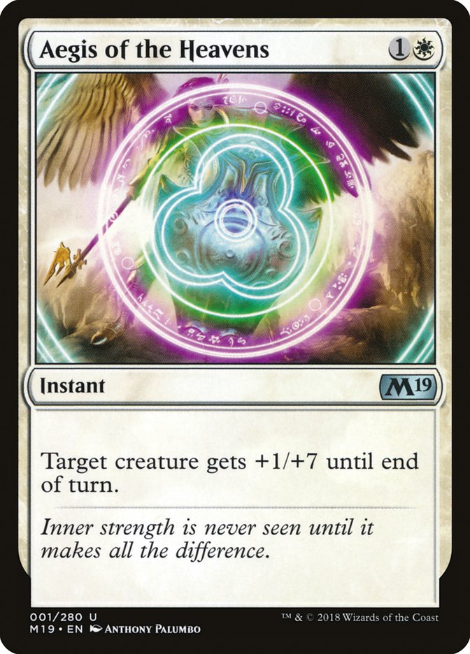 This Is An Image Of The Magic The Gathering Card Aegis of the Heavens From The Set Jumpstart - Designed By Artist Anthony Palumbo