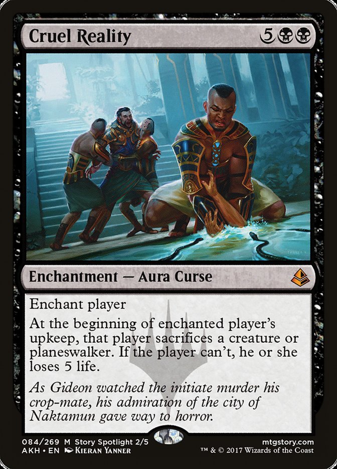 This Is An Image Of The Magic The Gathering Card Cruel Reality From The Set Amonkhet - Designed By Artist Kieran Yanner