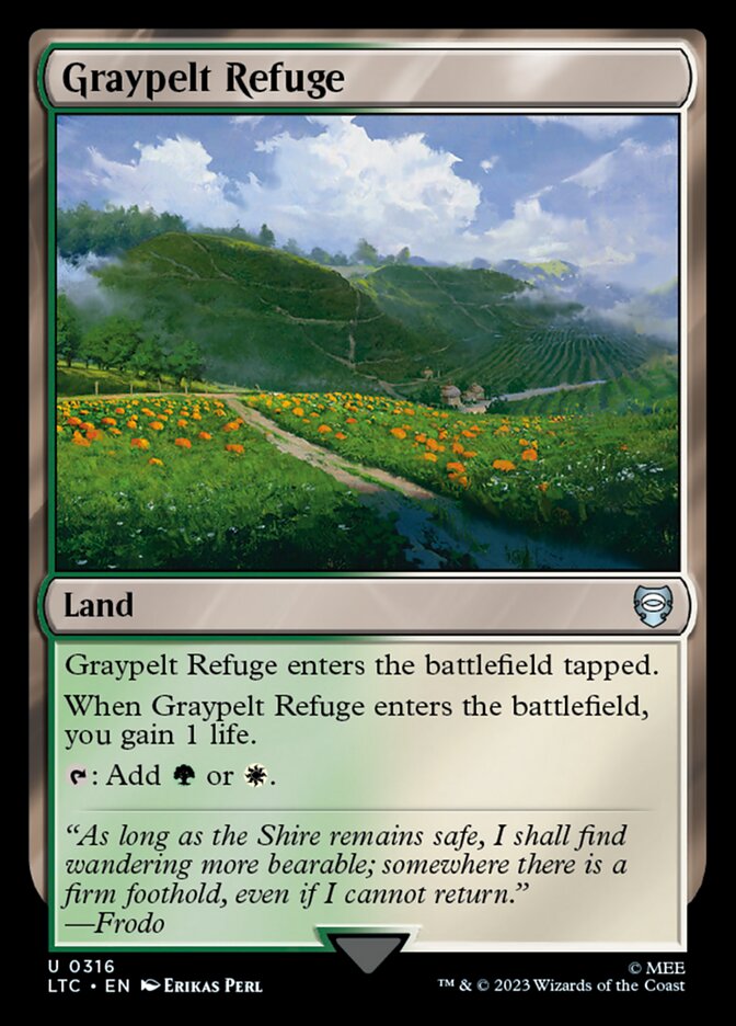 This Is An Image Of The Magic The Gathering Card Graypelt Refuge From The Set Commander 2019 - Designed By Artist Philip Straub