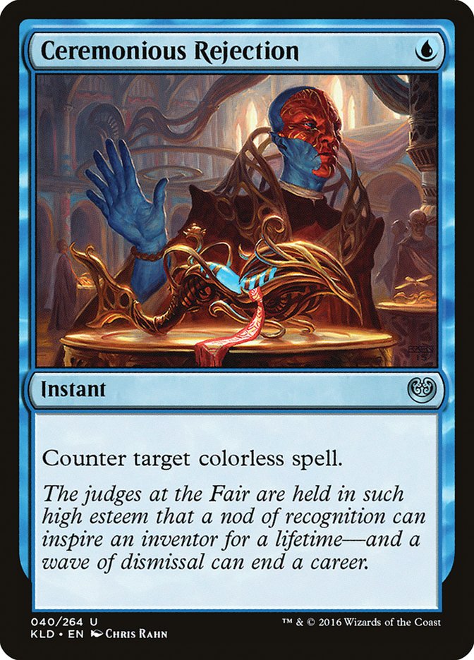 This Is An Image Of The Magic The Gathering Card Ceremonious Rejection From The Set Kaladesh - Designed By Artist Chris Rahn