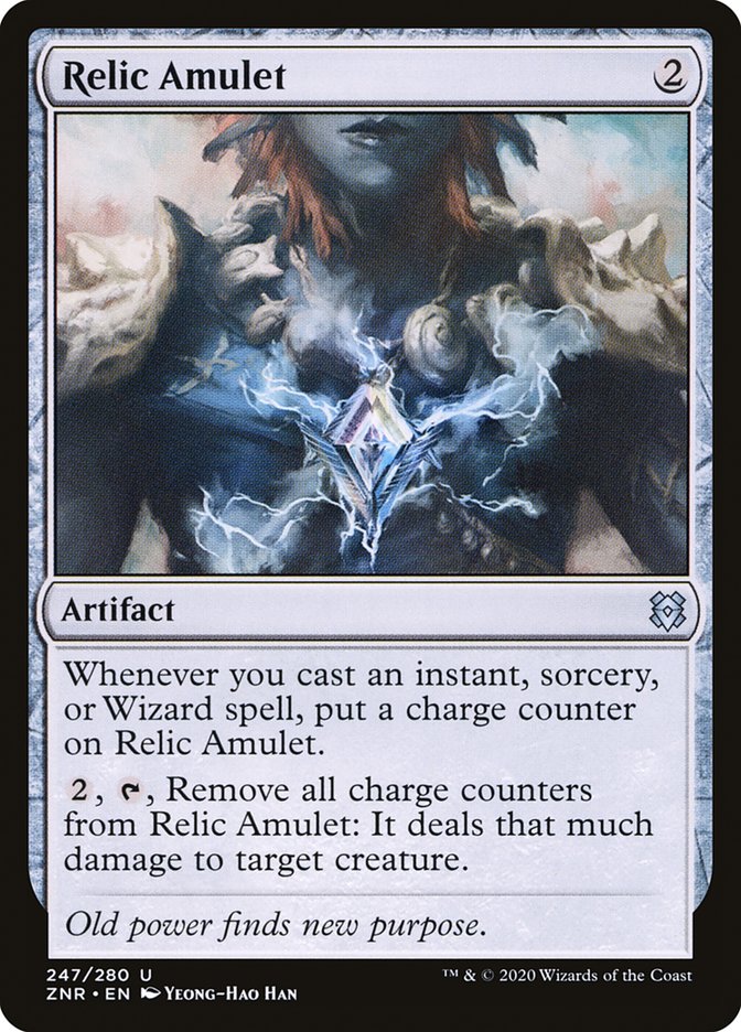This Is An Image Of The Magic The Gathering Card Relic Amulet From The Set Zendikar Rising - Designed By Artist Yeong-Hao Han