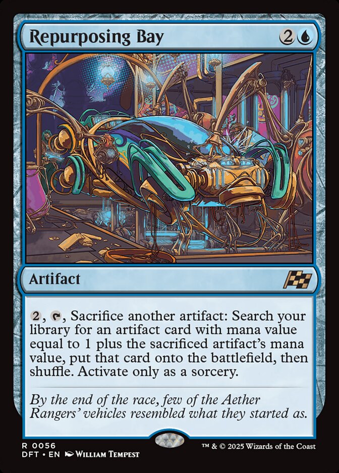 This Is An Image Of The Magic The Gathering Card Repurposing Bay From The Set Aetherdrift - Designed By Artist William Tempest