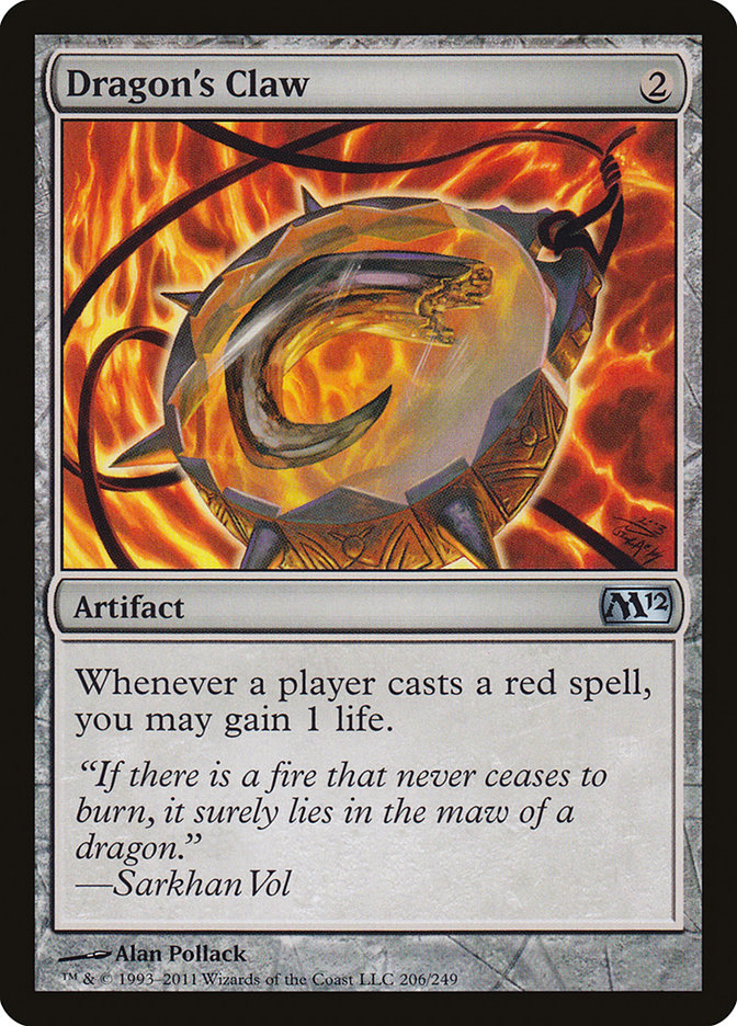 This Is An Image Of The Magic The Gathering Card Dragon's Claw From The Set Magic 2012 - Designed By Artist Alan Pollack