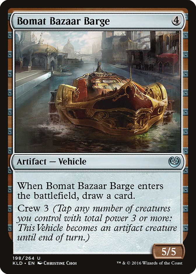 This Is An Image Of The Magic The Gathering Card Bomat Bazaar Barge From The Set Kaladesh - Designed By Artist Christine Choi