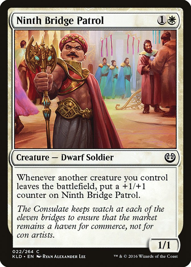This Is An Image Of The Magic The Gathering Card Ninth Bridge Patrol From The Set Commander Legends - Designed By Artist Ryan Alexander Lee
