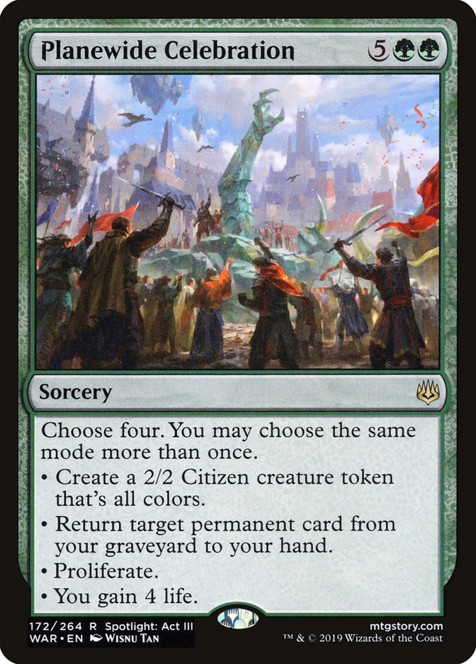 This Is An Image Of The Magic The Gathering Card Planewide Celebration From The Set War of the Spark - Designed By Artist Wisnu Tan