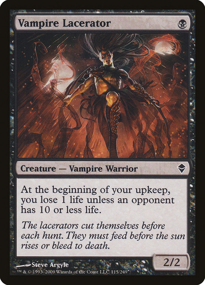 This Is An Image Of The Magic The Gathering Card Vampire Lacerator From The Set Masters 25 - Designed By Artist Steve Argyle