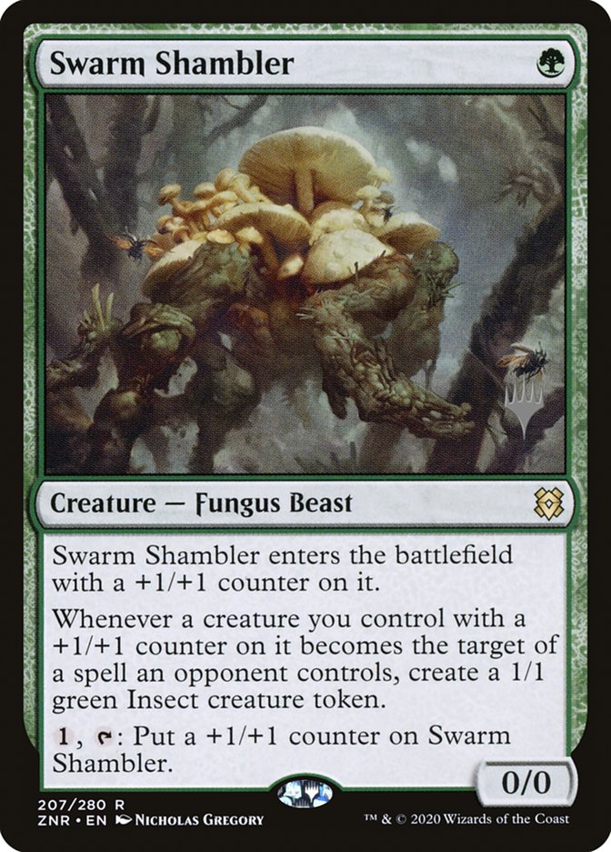 This Is An Image Of The Magic The Gathering Card Swarm Shambler From The Set Zendikar Rising - Designed By Artist Nicholas Gregory