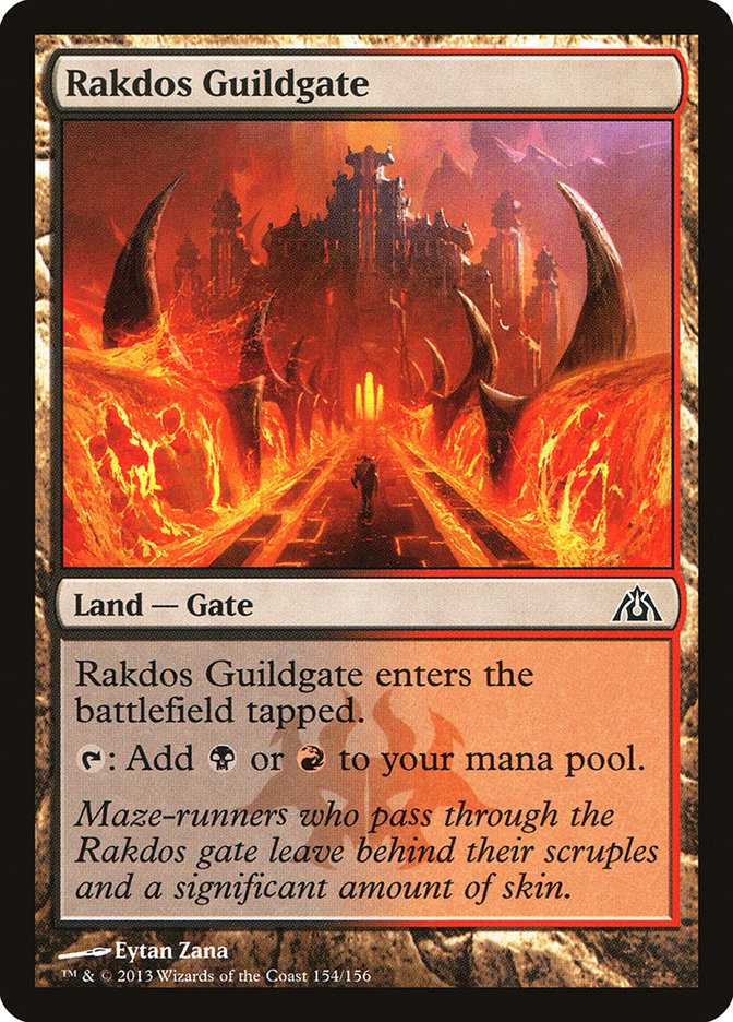 This Is An Image Of The Magic The Gathering Card Rakdos Guildgate From The Set Foundations - Designed By Artist Jonas De Ro