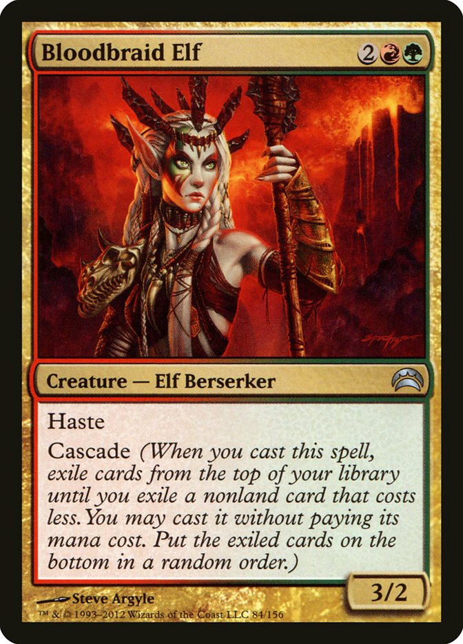 This Is An Image Of The Magic The Gathering Card Bloodbraid Elf From The Set Double Masters 2022 - Designed By Artist Raymond Swanland