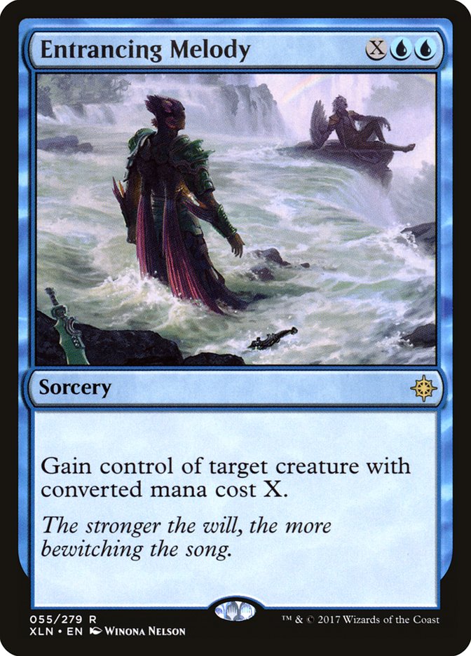 This Is An Image Of The Magic The Gathering Card Entrancing Melody From The Set Ixalan - Designed By Artist Winona Nelson