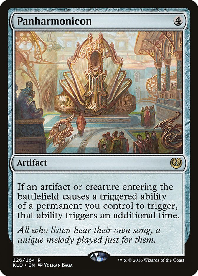 This Is An Image Of The Magic The Gathering Card Panharmonicon From The Set Double Masters 2022 - Designed By Artist Volkan Baǵa