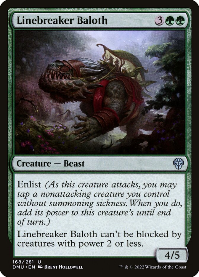 This Is An Image Of The Magic The Gathering Card Linebreaker Baloth From The Set Dominaria United - Designed By Artist Brent Hollowell