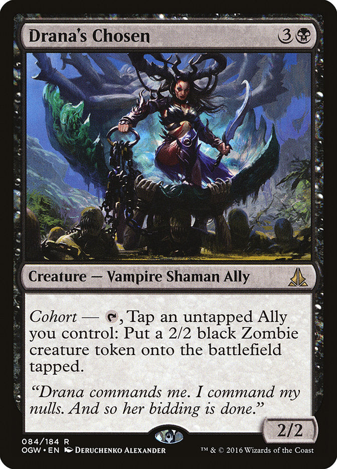 This Is An Image Of The Magic The Gathering Card Drana's Chosen From The Set Oath of the Gatewatch - Designed By Artist Deruchenko Alexander