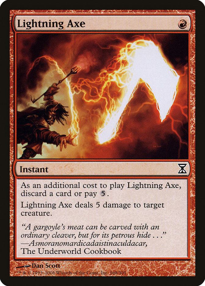 This Is An Image Of The Magic The Gathering Card Lightning Axe From The Set Innistrad Remastered - Designed By Artist Jason A. Engle
