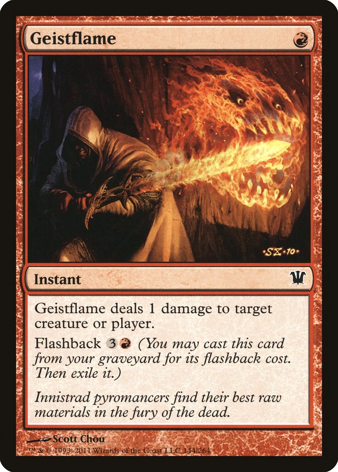 This Is An Image Of The Magic The Gathering Card Geistflame From The Set Duel Decks: Sorin vs. Tibalt - Designed By Artist Scott Chou
