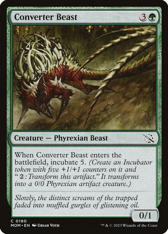 This Is An Image Of The Magic The Gathering Card Converter Beast From The Set March of the Machine - Designed By Artist Uriah Voth