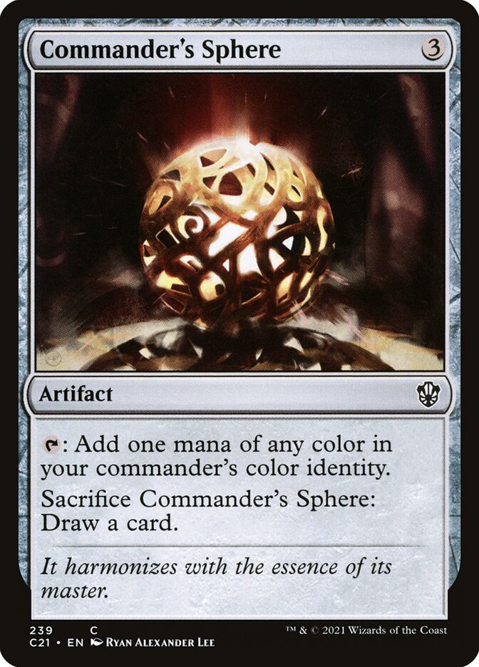 This Is An Image Of The Magic The Gathering Card Commander's Sphere From The Set Duskmourn: House of Horror Commander - Designed By Artist Ryan Alexander Lee