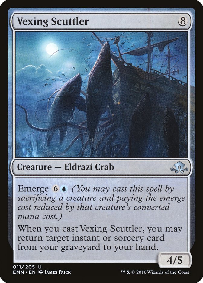 This Is An Image Of The Magic The Gathering Card Vexing Scuttler From The Set Eldritch Moon - Designed By Artist James Paick