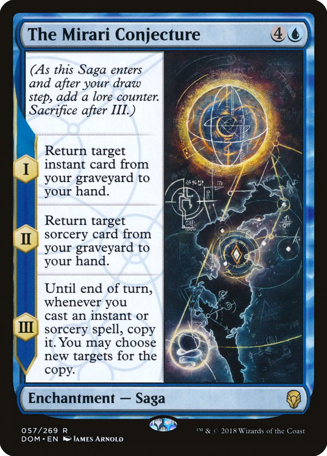 This Is An Image Of The Magic The Gathering Card The Mirari Conjecture From The Set Dominaria - Designed By Artist James Arnold