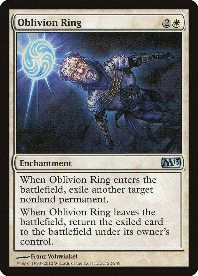 This Is An Image Of The Magic The Gathering Card Oblivion Ring From The Set Modern Masters 2015 - Designed By Artist Franz Vohwinkel