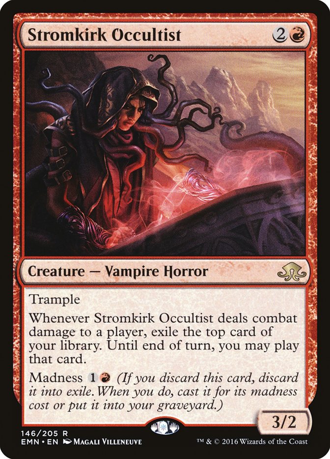 This Is An Image Of The Magic The Gathering Card Stromkirk Occultist From The Set Innistrad Remastered - Designed By Artist Magali Villeneuve