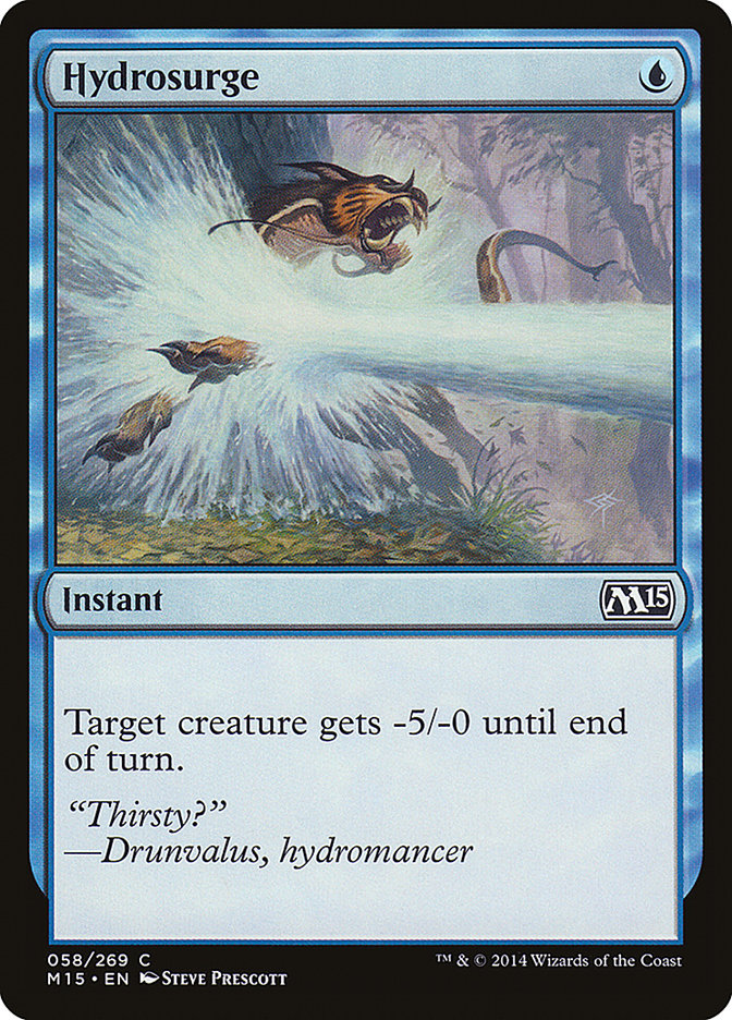 This Is An Image Of The Magic The Gathering Card Hydrosurge From The Set Magic 2015 - Designed By Artist Steve Prescott