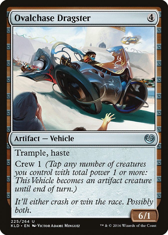 This Is An Image Of The Magic The Gathering Card Ovalchase Dragster From The Set Kaladesh - Designed By Artist Victor Adame Minguez