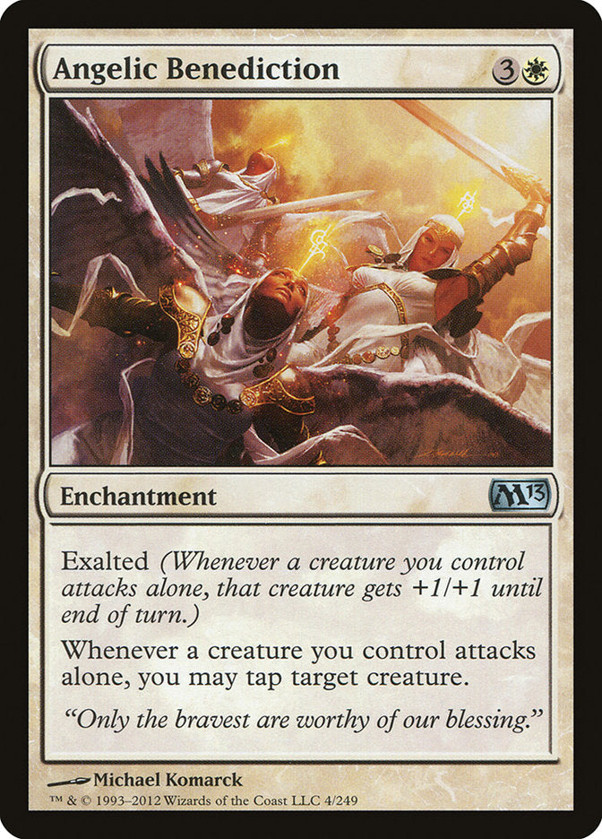 This Is An Image Of The Magic The Gathering Card Angelic Benediction From The Set Duel Decks Anthology: Divine vs. Demonic - Designed By Artist Michael Komarck