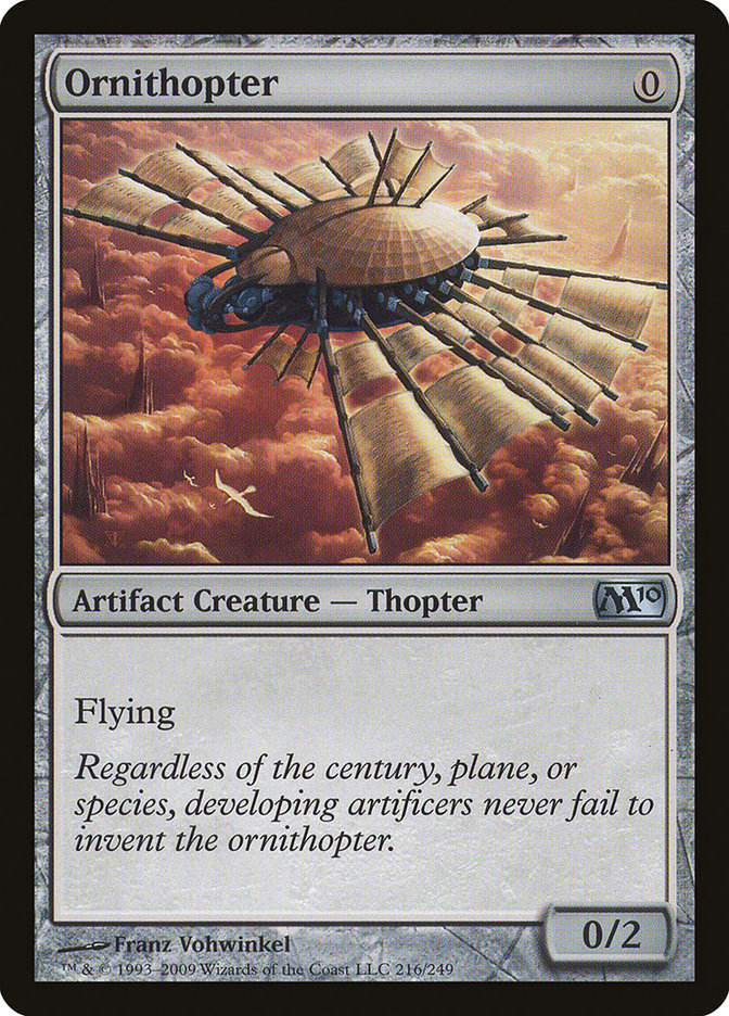 This Is An Image Of The Magic The Gathering Card Ornithopter From The Set Dominaria Remastered - Designed By Artist Franz Vohwinkel
