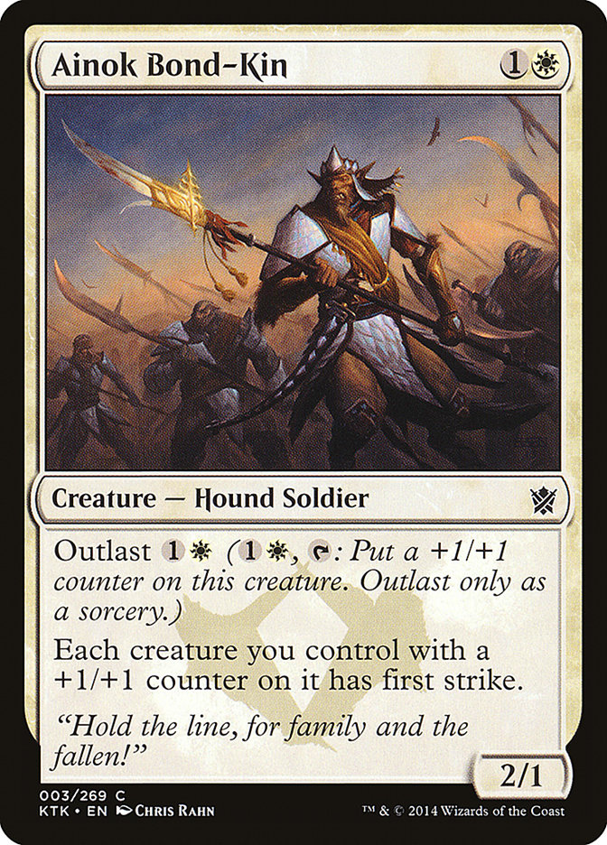 This Is An Image Of The Magic The Gathering Card Ainok Bond-Kin From The Set Commander Masters - Designed By Artist Chris Rahn