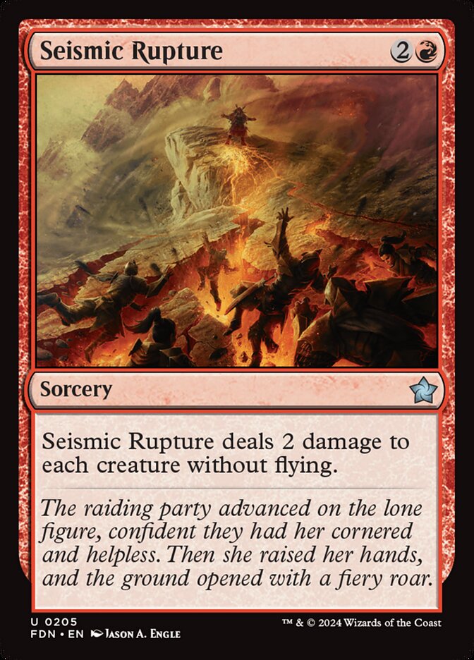 This Is An Image Of The Magic The Gathering Card Seismic Rupture From The Set Foundations - Designed By Artist Jason A. Engle