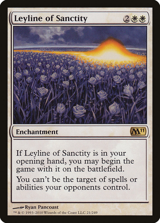 This Is An Image Of The Magic The Gathering Card Leyline of Sanctity From The Set Core Set 2020 - Designed By Artist Noah Bradley