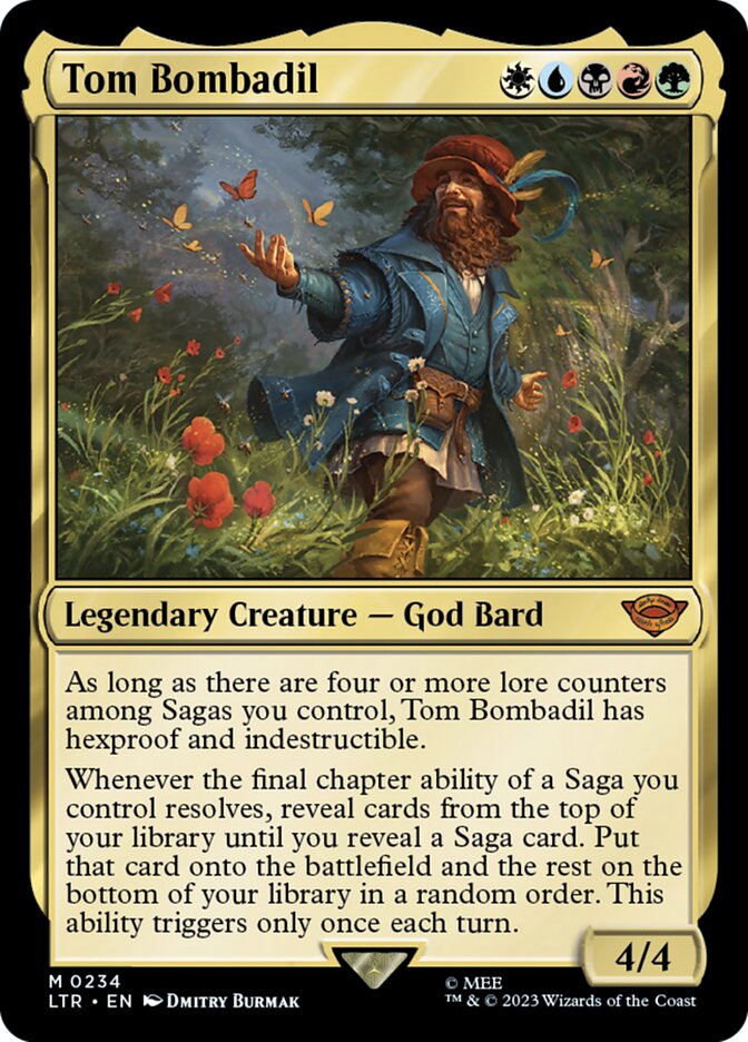 This Is An Image Of The Magic The Gathering Card Tom Bombadil From The Set The Lord of the Rings: Tales of Middle-earth - Designed By Artist Dmitry Burmak