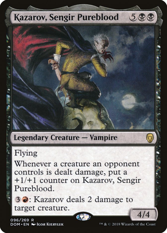 This Is An Image Of The Magic The Gathering Card Kazarov, Sengir Pureblood From The Set Dominaria - Designed By Artist Igor Kieryluk