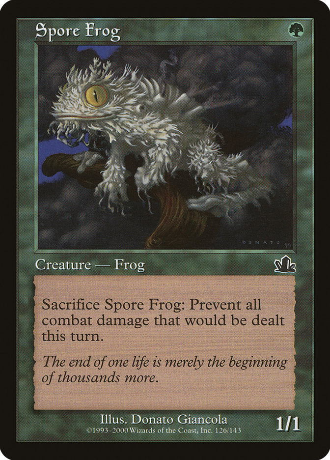 This Is An Image Of The Magic The Gathering Card Spore Frog From The Set Modern Horizons - Designed By Artist Donato Giancola