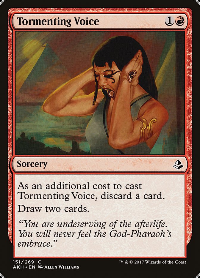 This Is An Image Of The Magic The Gathering Card Tormenting Voice From The Set Zendikar Rising - Designed By Artist Izzy