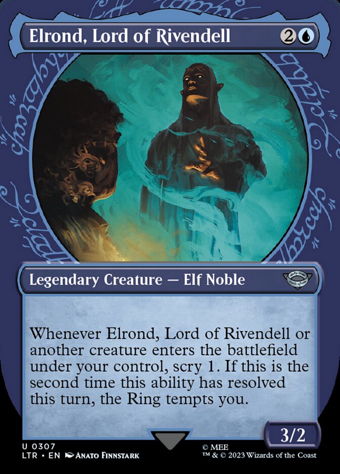 This Is An Image Of The Magic The Gathering Card Elrond, Lord of Rivendell From The Set The Lord of the Rings: Tales of Middle-earth - Designed By Artist Ryan Yee
