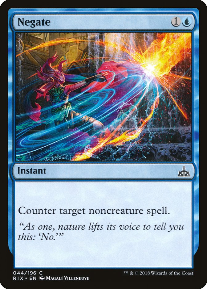 This Is An Image Of The Magic The Gathering Card Negate From The Set Foundations - Designed By Artist Magali Villeneuve