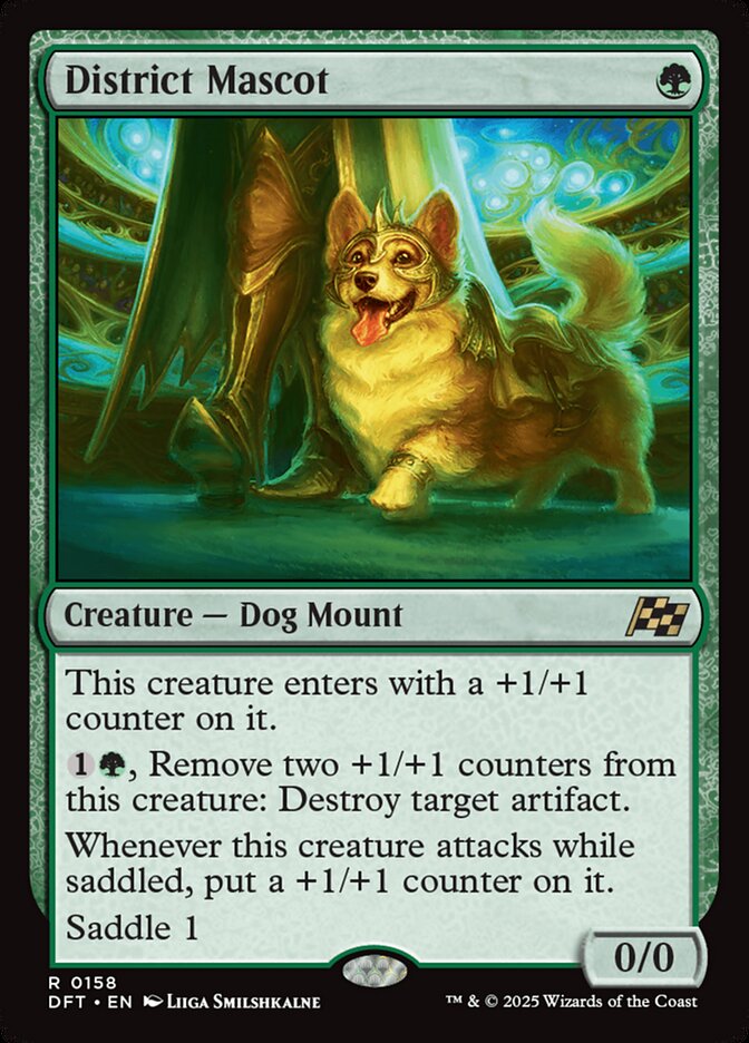 This Is An Image Of The Magic The Gathering Card District Mascot From The Set Aetherdrift - Designed By Artist Liiga Smilshkalne