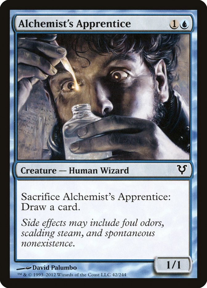 This Is An Image Of The Magic The Gathering Card Alchemist's Apprentice From The Set Avacyn Restored - Designed By Artist David Palumbo