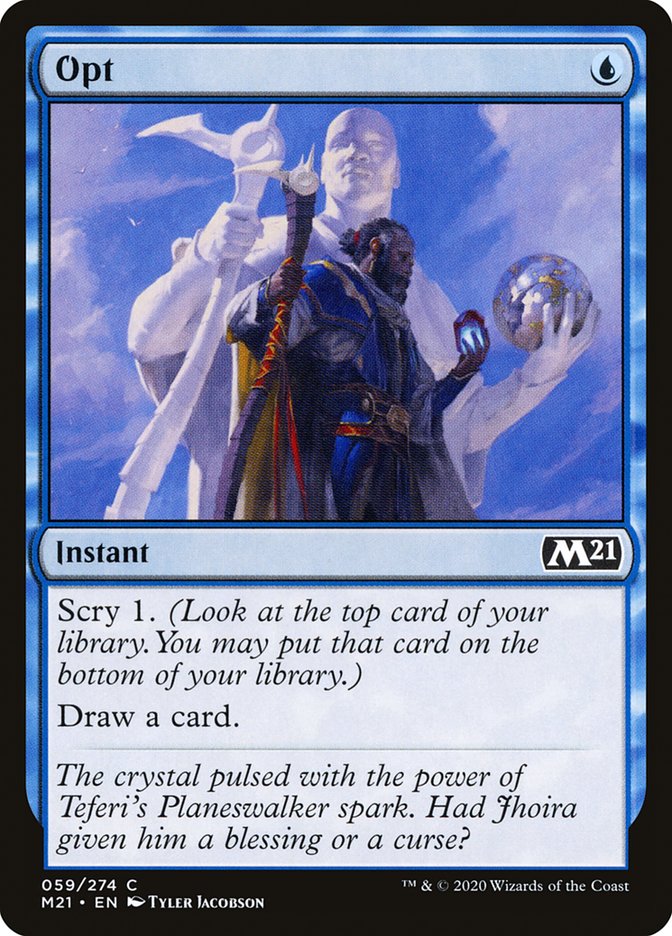 This Is An Image Of The Magic The Gathering Card Opt From The Set Tarkir: Dragonstorm Commander - Designed By Artist Craig J Spearing