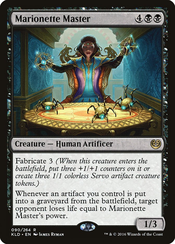 This Is An Image Of The Magic The Gathering Card Marionette Master From The Set Forgotten Realms Commander - Designed By Artist James Ryman