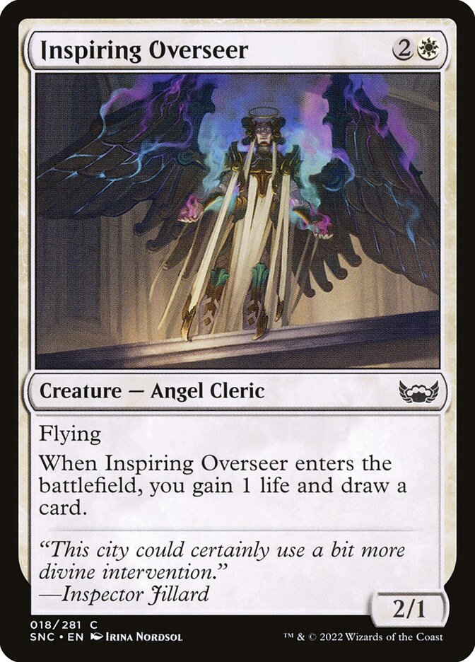 This Is An Image Of The Magic The Gathering Card Inspiring Overseer From The Set Foundations - Designed By Artist Irina Nordsol