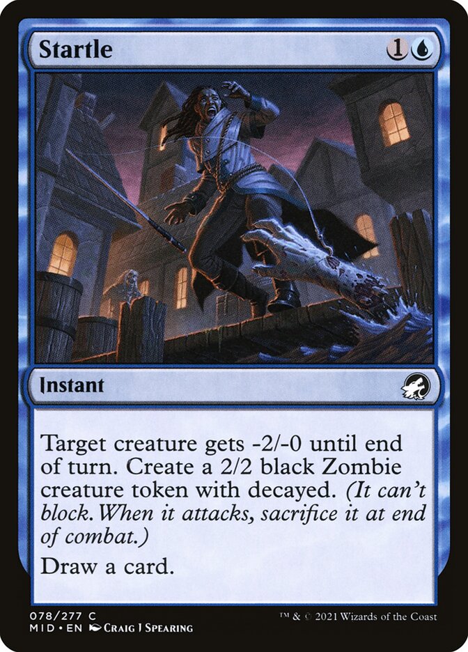 This Is An Image Of The Magic The Gathering Card Startle From The Set Innistrad: Midnight Hunt - Designed By Artist Craig J Spearing